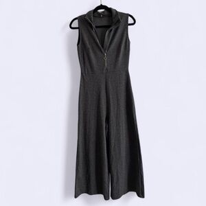 stradivarius Sleeveless Wide-Leg Jumpsuit in Charcoal